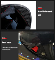 Casque intégral aérodynamique en ABS certifié DOT avec amortisseur EPS, équipement de course moto pour hommes et femmes, toutes saisons
