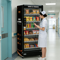 Distributeur automatique de collations et de boissons Qingo avec surveillance à distance 24h/24, fabriqué en Chine, distributeur automatique de rue à prix abordable