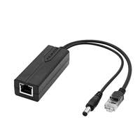 Divisor Poe DC 5,5*2,1mm Power Over Ethernet Gigabit 10/100/1000M 48V a 12V DC 1.2A adaptador para Monitor de cámara IP