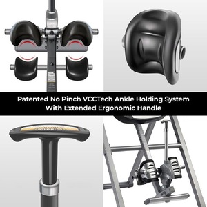 Table d'inversion à technologie avancée avec massage par vibration et chaleur, robuste, capacité jusqu'à 300 lb - Product Image 4