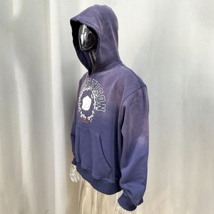Sweat à capuche personnalisé en coton épais 100 % French Terry pour homme – Qualité supérieure, effet vintage délavé, par des fabricants de sweats de créateur - Product Image 5