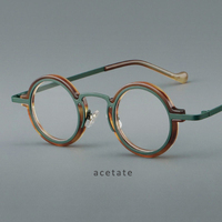 Lunettes de soleil rondes punk personnalisées en acétate de qualité supérieure, fabriquées à la main, avec verres de prescription jaunes, lunettes optiques, lunettes de lecture, monture de lunettes