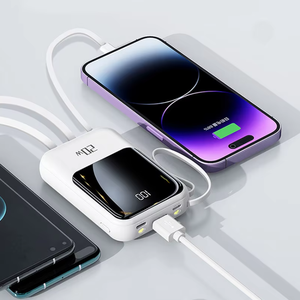 20000mah Charger Mini <strong>Power</strong> <strong>Bank</strong> Fast Charging <strong>Power</strong> <strong>Banks</strong> With Led Display Built-in Cables Powerbank for <strong>Phones</strong> - Product Image 1