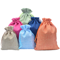 Sac à cordon personnalisé en toile de jute écologique, recyclable et réutilisable, 15x20cm, pour café, Noël