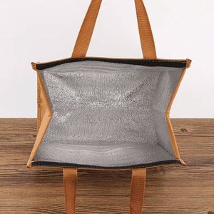 Sac isotherme non tissé pour gâteaux, sac fourre-tout pour le déjeuner, sac isotherme en aluminium pour la conservation des aliments, pliable et personnalisable - Product Image 5