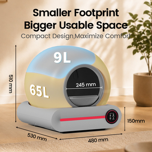 Tupa Smart Round, Caja de Arena Automática para Gatos de 65L, Monitoreo Inteligente, Control de Olores, Fácil de Limpiar, Material Plástico - Product Image 3