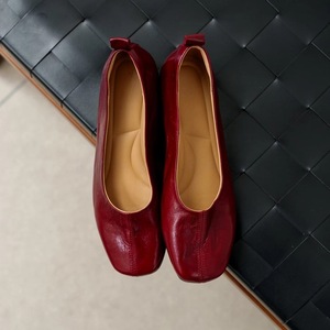 <span class=keywords><strong>Ballerine</strong></span> in <span class=keywords><strong>Pelle</strong></span> di Pecora con Punta Quadrata e Suola in Gomma, Scarpe Basse Casual Semplici in <span class=keywords><strong>Pelle</strong></span> per Donna - Product Image 2