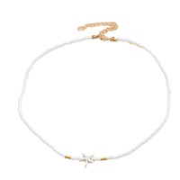 SongYi Bohème Étoile De Mer Conception Turquoise Perle D'eau Douce Clavicule Chaîne Bijoux À La Mode Collier