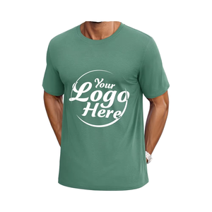 Camiseta minimalista de algodón de secado rápido para hombre, Camiseta de cuello redondo, ligera, estilo informal de verano, tela de punto 100% - Product Image 1