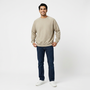 Clothing Manufacturer Custom Men's 100% Cotton Thick Heavy <b>Weight</b> <b>Blank</b> Oversized Streetwear Custom Logo Basics Sweatshirts - Product Image 1