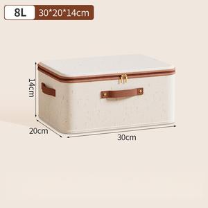 Caja de Almacenamiento Impermeable de Algodón y Lino, Cesta de Almacenamiento con Cierre y Tapa para Ropa, Hogar, Dormitorio - Product Image 6