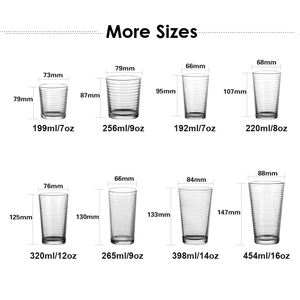 Juego de vasos de cóctel de zumo de agua de 13 oz, juego de 18 piezas, mezcla de Highball de cristal, 6 Rock - Product Image 2