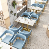 Ensemble rond de table à manger en marbre de luxe, extensible et pliable, 6 places, meubles rectangulaires en métal peu encombrants