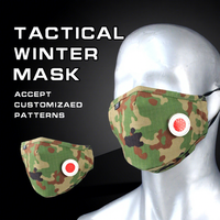 Masque tactique camouflage, extérieur, hiver, réglable, personnalisé, demi-visage, protection PM2.5, patch remplaçable, imperméable, coupe-vent