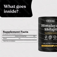 Özel etiket ücretsiz örnek shilajit bitkisel takviyesi shilajit kapsüller reçine saf himalaya doğal shilajit