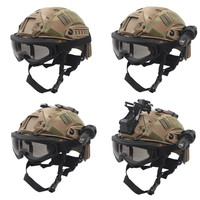 Casque tactique MUCHAN, masque, ventilateur, combinaison, CS, casque de protection pour la chasse, la moto