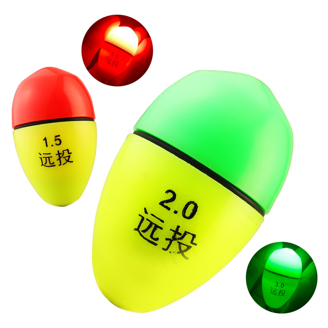 Palmer Electronic Lighted Fishing Float Rock Fishing Buoy Red Green Color Night Fishing Floats Bobbers