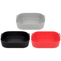 Plaque de cuisson pliable et réutilisable en silicone multi-usages pour friteuse à air et grill, idéale pour la cuisine domestique