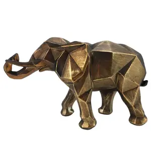 राल पशु मूर्तियों molds सोने हाथी घर की सजावट आधुनिक घर सजावट के लिए
