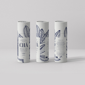 Tubes en papier kraft de qualité alimentaire recyclables de luxe pour le thé en vrac, boîte en carton vide personnalisée, emballage pour le thé - Product Image 5