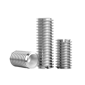 SUS304 Stainless Steel Slotted Flat Point Set Screw M1.2-M10 Multiple Sizes Precision Integral Forming Rust Proof Wear Resistant - Product Image 2