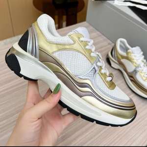 Sneakers di Lusso da Uomo alla Moda con Tomaia in Vera Pelle, Fodera in Rete, Suola Intermedia in EVA e Suola Esterna in Gomma, Alta Qualità con Lacci - Product Image 2