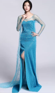 Beautyloves Nuovo Costume da Principessa <span class=keywords><strong>Elsa</strong></span> per Adulti, Abito da Regina per Halloween, Cosplay, Performance <span class=keywords><strong>di</strong></span> Personaggi Anime, in Poliestere - Product Image 4