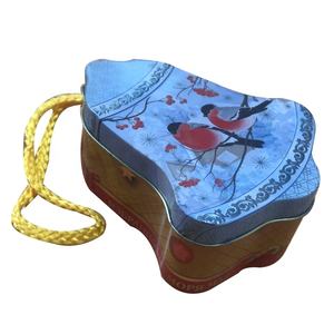 Boîte à biscuits en forme de cloche Décoration de Noël Boîte en métal pour gâteau - Product Image 1