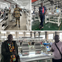 Nouvelle machine à broder informatisée à tête unique avec 12/15 aiguilles, zone de broderie de 500x800mm pour la broderie Agbada