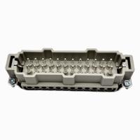 Conector de Alimentación Industrial de 24 Pines Serie HE-024, Macho/Hembra, ABS, Resistente, IP65, 500V, 16A, Enviado de Fábrica