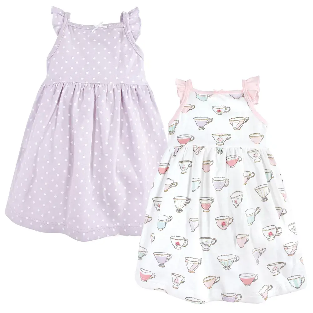 Hacer productos con corazón Buena calidad Sin mangas 0-24M Vestidos para niñas Vestido cómodo para bebés