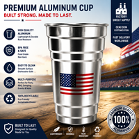 Vaso de Aluminio de 12oz, 16oz, 18oz y 20oz para Cervecerías Artesanales, Bares, Pubs, Promociones y Eventos de Degustación de Bebidas, Reciclable, para Servir Cerveza