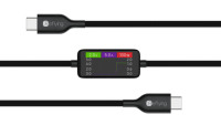 Cable USB-C a USB-C Trenzado con Pantalla LCD y Carga Rápida PD de 100W 20V 5A, Transferencia de Datos de Alta Velocidad