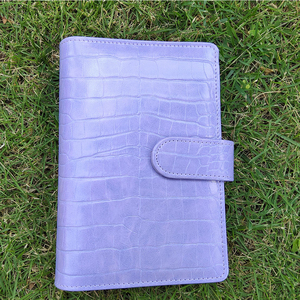 थोक कस्टम A5 मगरमच्छ पु चमड़े पत्रिका नोटबुक बजट बांधने की मशीन नोटबुक बजट बांधने की मशीन के साथ 6 के छल्ले - Product Image 6