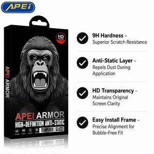 2 Pack Antiscratch Dust Free Easy Installation KIT 9H Clear Tempered Glass Screen Protector for <strong>iPhone</strong> 16 17 18 PRO MAX 15 14 - Product Image 3