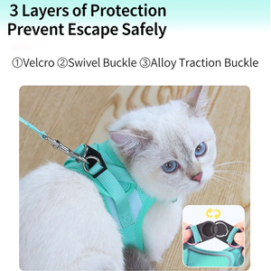 Arnés y Correa para Perros y Gatos, Antideslizante, Cómodo, de Malla Reflectante, Personalizado, Grande, Resistente, Ajustable, Sin Tirones - Product Image 4