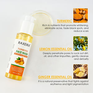 Limpiador Facial de Belleza con Cúrcuma, Productos para el Cuidado de la Piel que Aclaran las Manchas Oscuras, Limpiador Facial e Hidratante, Lavado Facial - Product Image 4