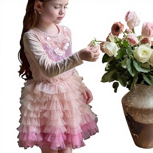 Vestido de Princesa con Lentejuelas y Malla <span class=keywords><strong>TUTU</strong></span> de Manga Larga para Niñas, Colección Otoño 25 de Orange Music, Hecho a Mano, Falda de Pastel de Cumpleaños, Poliéster y Algodón - Product Image 5