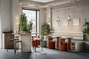 Mostrador Personalizable de Alta Gama para Cafetería, Diseño Integral de Tienda en Acero Inoxidable y Madera para Cafés y Espacios Comerciales en Centros Comerciales - Product Image 4