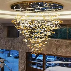 Custom Made Postmodern Minimalist Chandelier Aluminum Alloy <b>Star</b> Shape Gold Body <b>Led</b> Light Adjustable Height Eye Caring Ceiling - Product Image 3