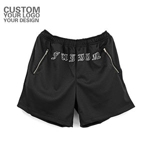 Shorts courts de maille de polyester de basket-ball, shorts de gymnase hommes shorts à séchage rapide personnalisés de polyester de formation de maille de 5 pouces - Product Image 6