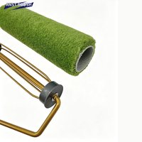 Rullo per Pittura in Fibra Poliacrilica Intrecciata da 9 Pollici (230mm) con Gabbia/Copertura a Sgancio Rapido, Pelo da 12mm, per Fai-da-te e Uso Industriale