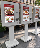 Kiosque en libre-service à écran tactile capacitif/infrarouge haute luminosité 3000 nits de 32 pouces pour l'extérieur, avec processeur Intel Core pour restaurant