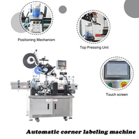 Machine à étiqueter pliante de coin de bouteille ronde applicateur d'étiquettes anti-contrefaçon inviolable pour bouteilles cosmétiques de sauce au vin