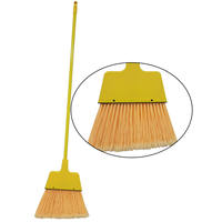 Balai vert en PP+PET pour intérieur, adapté aux animaux domestiques, avec long manche pour le nettoyage des sols et des pelouses à la maison