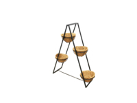Fournitures de jardin Plante Triangle Fer Stand Unfold Plantée Fleur Coconut Fiber Pot Balcon Décor Metal Flower Pot Stand