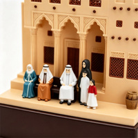 Figurine de trophée en résine personnalisée, sculpture de maison traditionnelle familiale arabe, souvenir culturel des Émirats arabes unis et d'Arabie Saoudite, commémoratif de bureau