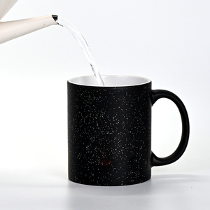 Cốc Sứ Thần Kỳ Điểm Sao 11Oz Màu Đen In Logo Tùy Chỉnh Trống Thăng Hoa Đổi Màu Với Nước Nóng - Product Image 2