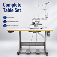 Machine à coudre surjeteuse industrielle 3, 4, 5 fils haute vitesse avec moteur et table pour usine de tricots et de t-shirts