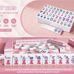 Jeu de Mahjong Américain Miniature 30mm, 166 Tuiles en Mélamine, Portable, Tuiles de Mahjong Juif pour la Maison et les Voyages - Product Image 3